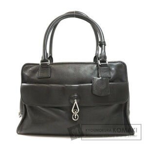 Loewe logo embossed leather handbag